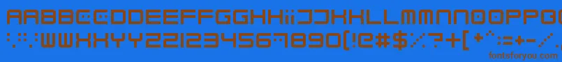 Electrobyte Font – Brown Fonts on Blue Background