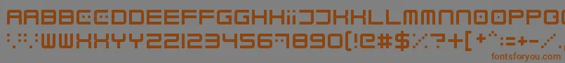 Electrobyte Font – Brown Fonts on Gray Background