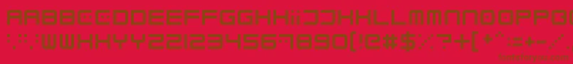 Electrobyte Font – Brown Fonts on Red Background
