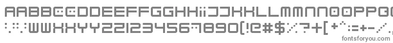 フォントElectrobyte – 白い背景に灰色の文字