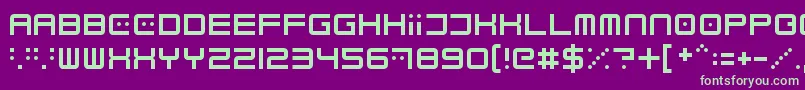 Electrobyte-fontti – vihreät fontit violetilla taustalla