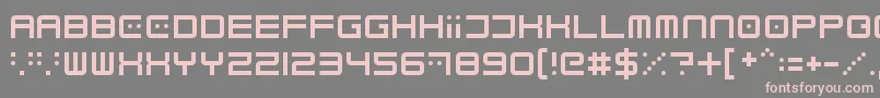 フォントElectrobyte – 灰色の背景にピンクのフォント