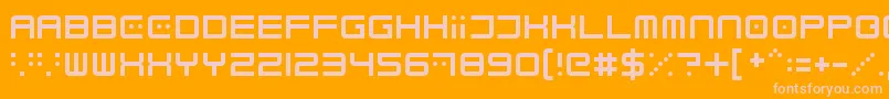 Electrobyte Font – Pink Fonts on Orange Background
