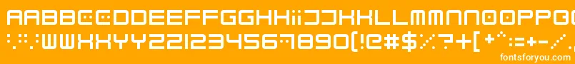 Electrobyte Font – White Fonts on Orange Background