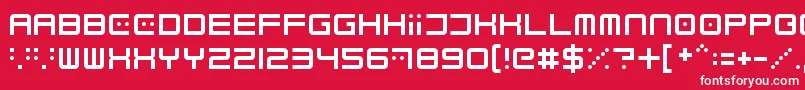 フォントElectrobyte – 赤い背景に白い文字