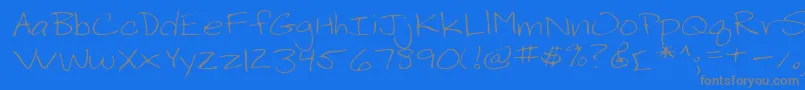 Lehn199-Schriftart – Graue Schriften auf blauem Hintergrund