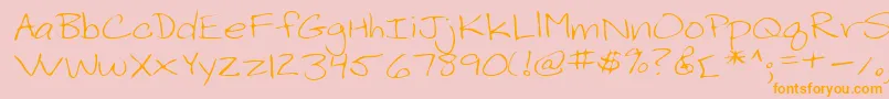 Lehn199 Font – Orange Fonts on Pink Background