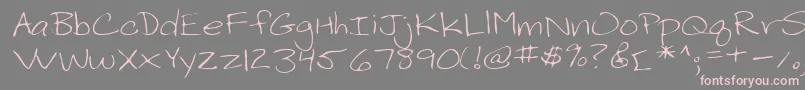 Czcionka Lehn199 – różowe czcionki na szarym tle