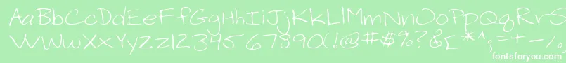 Lehn199 Font – White Fonts on Green Background