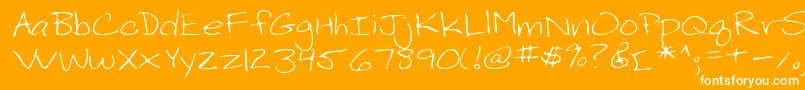 Lehn199 Font – White Fonts on Orange Background