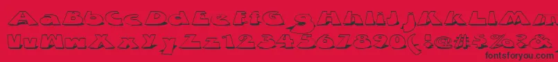 Zdab Font – Black Fonts on Red Background
