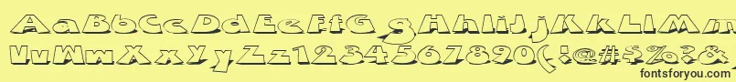 Zdab Font – Black Fonts on Yellow Background