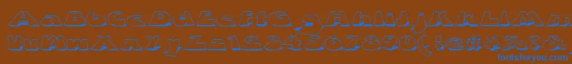 Zdab Font – Blue Fonts on Brown Background