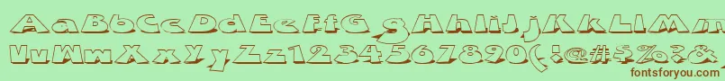 Zdab Font – Brown Fonts on Green Background