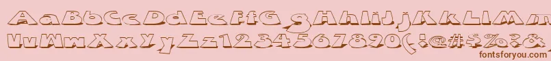 Zdab Font – Brown Fonts on Pink Background