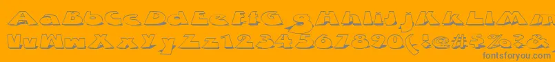 フォントZdab – オレンジの背景に灰色の文字