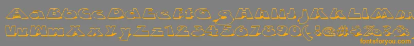 Zdab Font – Orange Fonts on Gray Background