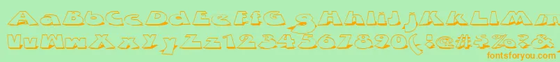 Zdab Font – Orange Fonts on Green Background