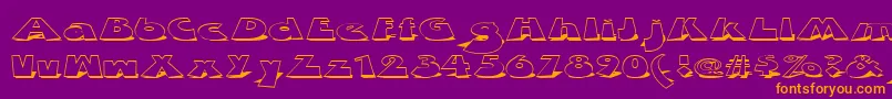 Zdab Font – Orange Fonts on Purple Background