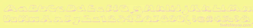 Zdab Font – Pink Fonts on Yellow Background