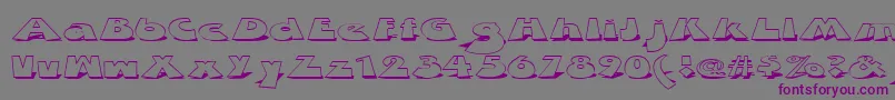 Шрифт Zdab – фиолетовые шрифты на сером фоне