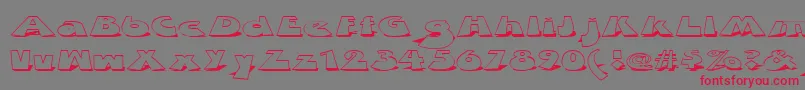 Zdab Font – Red Fonts on Gray Background