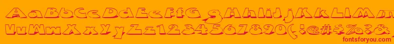 Шрифт Zdab – красные шрифты на оранжевом фоне