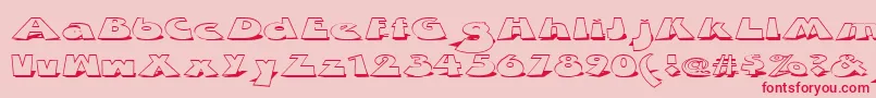 Zdab Font – Red Fonts on Pink Background