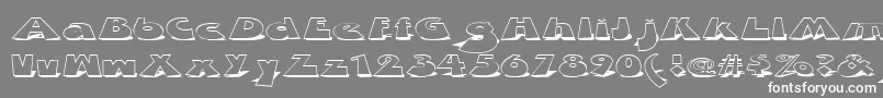 フォントZdab – 灰色の背景に白い文字