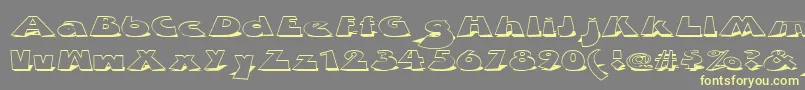 Zdab Font – Yellow Fonts on Gray Background