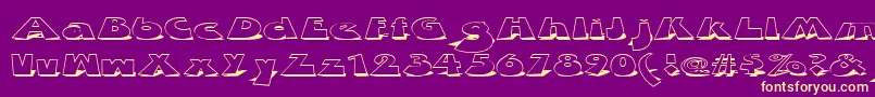 Zdab Font – Yellow Fonts on Purple Background