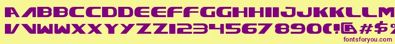 Xcelsion Font – Purple Fonts on Yellow Background