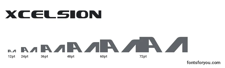 Xcelsion Font Sizes