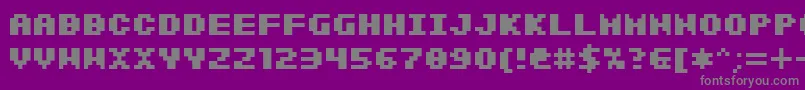 Czcionka SfIntermosaicBBold – szare czcionki na fioletowym tle