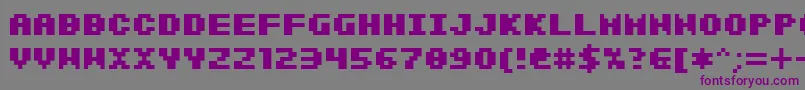 Шрифт SfIntermosaicBBold – фиолетовые шрифты на сером фоне