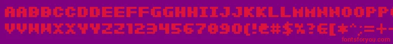 SfIntermosaicBBold Font – Red Fonts on Purple Background