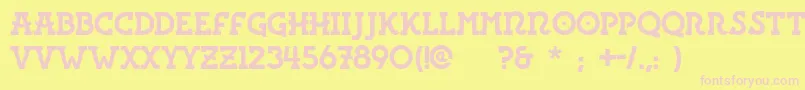 Rita Font – Pink Fonts on Yellow Background