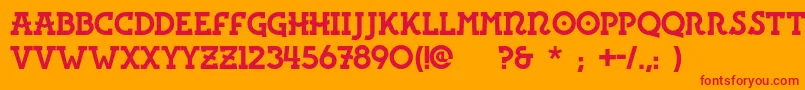 Rita Font – Red Fonts on Orange Background