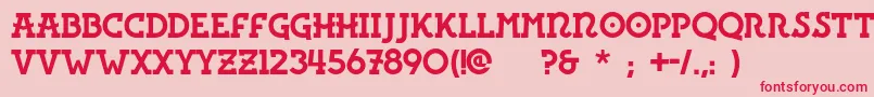Rita Font – Red Fonts on Pink Background