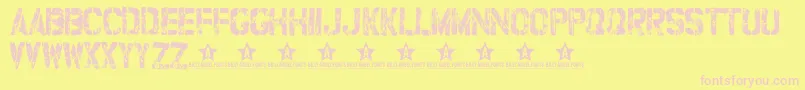 Refurbis Font – Pink Fonts on Yellow Background