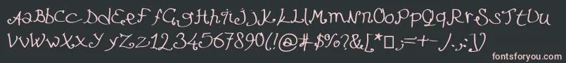 Шрифт Lefuturattendra – розовые шрифты на чёрном фоне