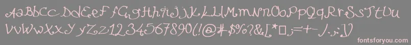 Шрифт Lefuturattendra – розовые шрифты на сером фоне