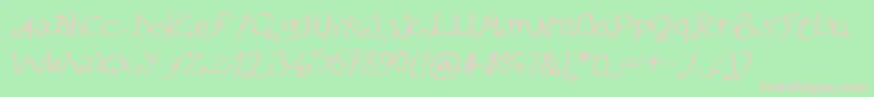 Шрифт Lefuturattendra – розовые шрифты на зелёном фоне
