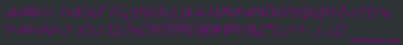 Шрифт Lefuturattendra – фиолетовые шрифты на чёрном фоне