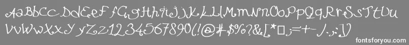 Шрифт Lefuturattendra – белые шрифты на сером фоне