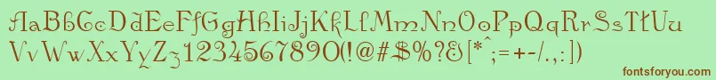 Kamelia Font – Brown Fonts on Green Background