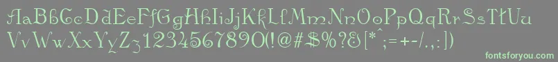 Kamelia Font – Green Fonts on Gray Background