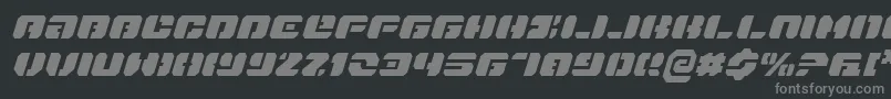 Danstargatei Font – Gray Fonts on Black Background