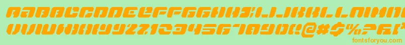 Danstargatei Font – Orange Fonts on Green Background