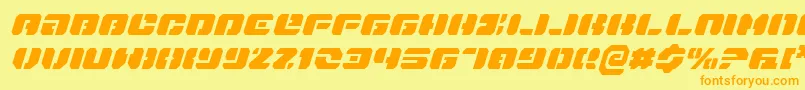 Danstargatei Font – Orange Fonts on Yellow Background